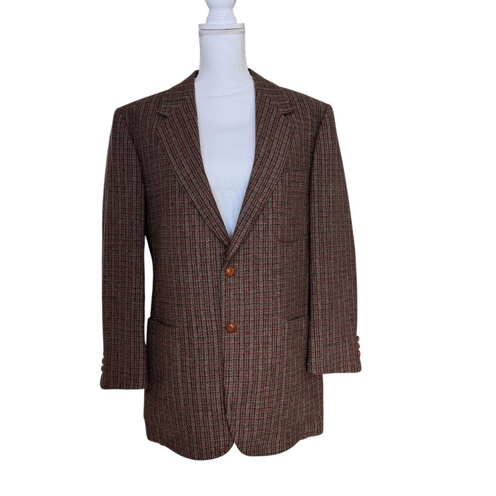 Vintage Ruby LTD by Jamar Wool Blend Tweed Blazer Women’s Brown Academia Jacket